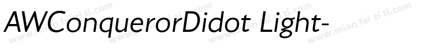 AWConquerorDidot Light字体转换